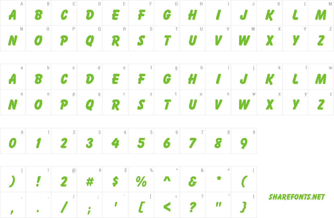 Font Cartoon preview